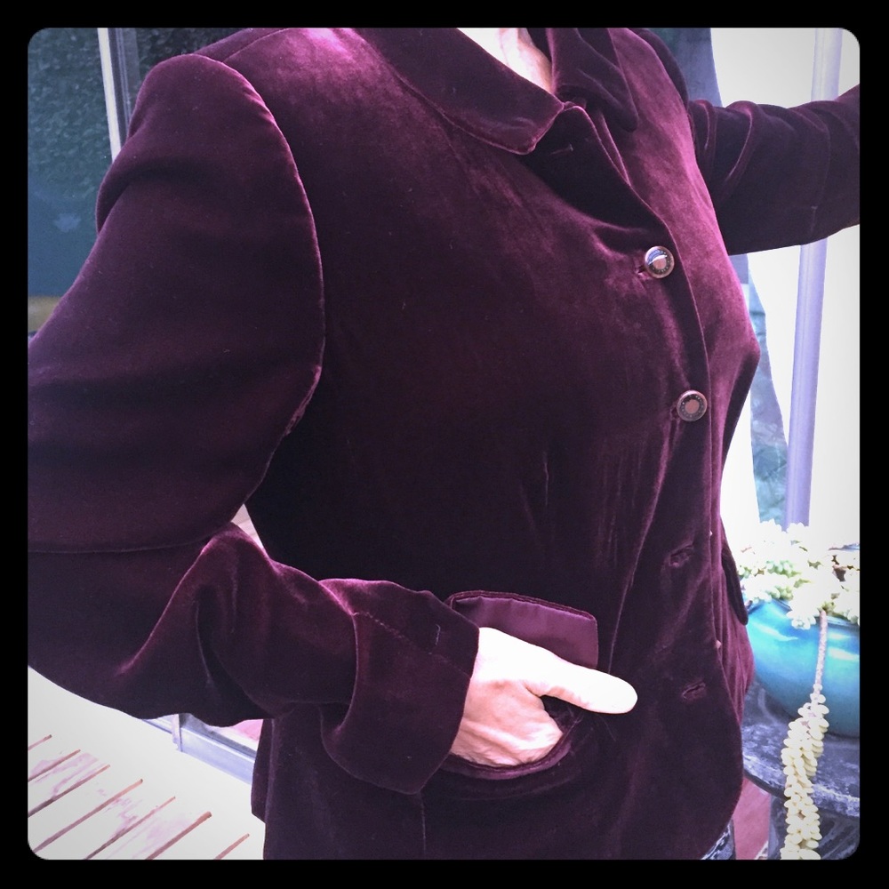 Zelda beautiful silk velvet jacket.